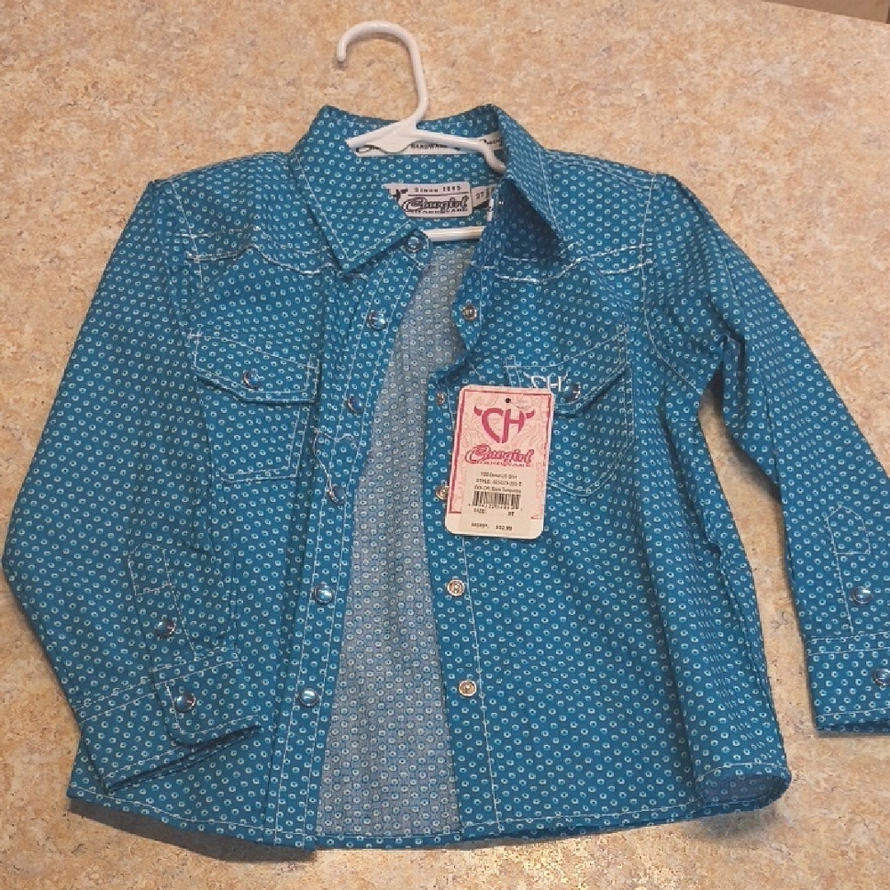 Blue Chambray Kids Button Down Shirt